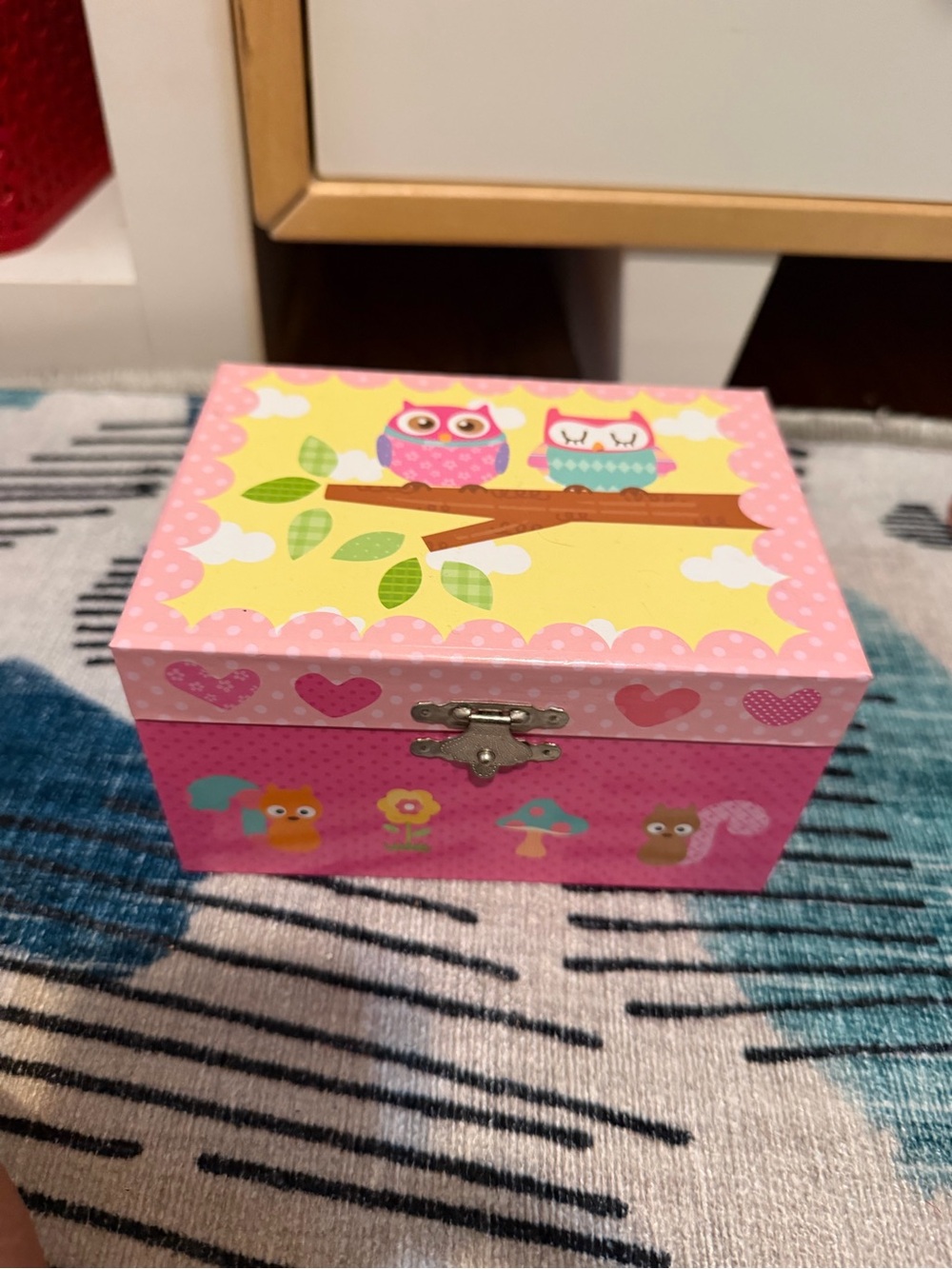 Rotating Owl Musical Jewelry Box